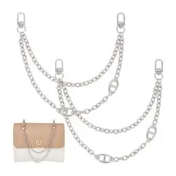 Produktbild: UNICRAFTALE 2 Stück Kurze Taschenketten Geldbörsenriemenver Längerung 29.4cm Plain Handtaschen Verlängerungskette Schulterriemen für Taschen Für Crossbody Schulter Handtaschen Taschen Zubehör
