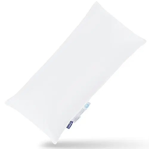 Produktbild: Uniency Daunenkissen 40x80 3 Kammer 100% Baumwollbezug Füllung 800g: Außen 90% Daunen und 10% Federn 100g, Innen 100% Federn 700g Kopfkissen 40x80 Daunen Premium Kissen|Weiß|Oeko-TEX und RDS|1 Stück