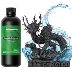 Produktbild: UNIFORMATION 3D Drucker Resin Wasser abwaschbares Harz leicht zu reinigen schnell UV-hrtendes 3D-Drucker-Harz Photopolymer niedrige Viskositt schnelles 3D-Harz für Schwarz 2KG