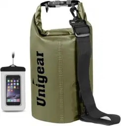 Produktbild: Unigear Dry Bag, 2L/5L/10L/20L/30L/40L/55L, wasserdichter Beutel Rucksack, wasserdichte Taschen Seesack Packsack mit Handytasche und Gurte für Boot, Kajak, Angeln, Rafting, Schwimmen, Camping, Strand