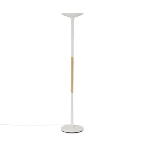Produktbild: Unilux LED Deckenfluter Pryska, dimmbar, weiß mit Holz