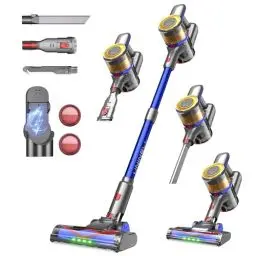 Produktbild: UNINELL Home UV1 Akku Staubsauger 45000Pa/450W/60Min,Staubsauger Kabellos Selbstladender mit LED-Display, Anti-Verhedderung-Bürste akkustaubsauger Super Leise für Teppich,Hartboden und Tierhaare