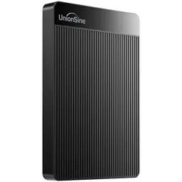 Produktbild: UnionSine Externe Festplatte 2TB ultradünn tragbar 2,5 Zoll USB 3.0, SATA, Festplattenspeicher für PC, Mac,TV, Wii U, Xbox, PS4 (Schwarz) HD2510