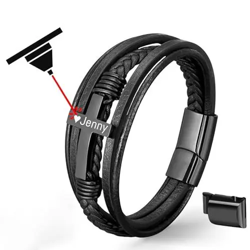 Produktbild: UNIQAL | Personaliesiertes Lederarmband mit Gravur 