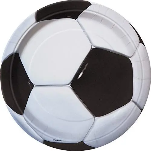 Produktbild: Unique Umweltfreundliche Pappteller - 23 cm - Fußballparty - Packung mit 8 Stück
