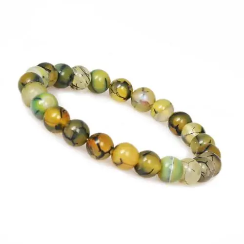Produktbild: Unique Chakra Buddha UNISEX Perlen Armband 8mm Drachen Achat Energiearmband Heilsteine Agate dehnbar Juweliers Qualität (Dragon Agate)