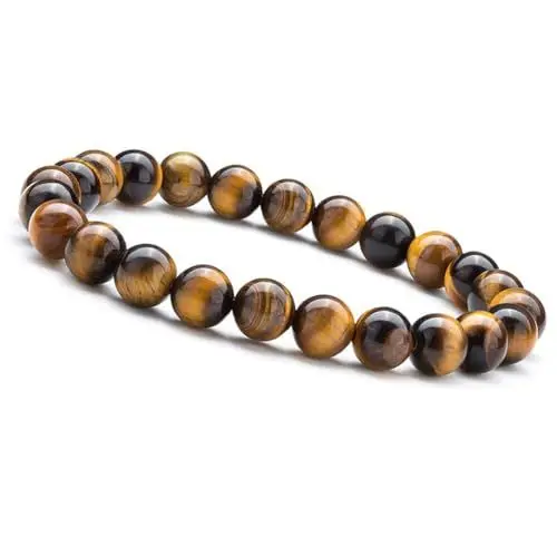 Produktbild: Unique Chakra Buddha Tigerauge Perlen Armband 8mm Energiearmband Damen Heilsteine dehnbar 16cm bis 18cm Juweliers Qualität