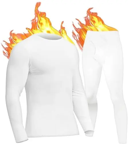Produktbild: UNIQUEBELLA Funktionsunterwäsche Herren Set Atmungsaktiv Skiunterwäsche Männer Winter Thermowäsche für Joggen,Radfahren,Fußball,Skifahren,Motorrad Warme