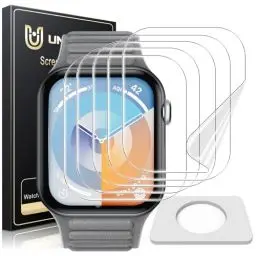 Produktbild: UniqueMe Schutzfolie für Apple Watch 10 46mm Folie - (Flexible TPU) für iwatch 46mm Displayschutz, Blasenfreie, Weich HD Klar Displayfolie, Volle Abdeckung, Anti-Staub 5 Stück