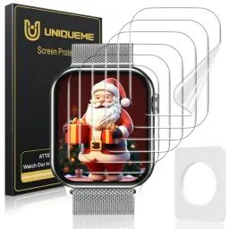 Produktbild: UniqueMe für Apple Watch 41 mm Series 9/8/7 Schutzfolie, 6 Stück Flexible TPU Folie, Maximale Abdeckung Selbstheilung Displayschutz Folie für iWatch 41 mm