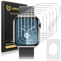 Produktbild: UniqueMe für Apple Watch 46 mm Schutzfolie - 6 Stück Flexible TPU Folie, Maximale Abdeckung Selbstheilung Displayschutz Folie für iWatch Series 10 46 mm