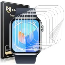 Produktbild: UniqueMe für Apple Watch Series 10 42mm Schutzfolie - 8 Stück, Flexible TPU, für iwatch 42mm Displayschutz, Blasenfreie, Weich HD Klar Displayfolie, Volle Abdeckung, Anti-Staub