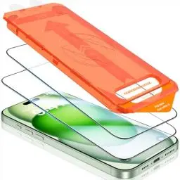 Produktbild: UniqueMe für iPhone 15 für Panzerglas, Full Screen Schutzfolie, Unzerbrechlich Bruchsicher,Kein Staub Keine Blasen, Panzer Schutz Glas Folie für iPhone 15 Displayschutzfolie