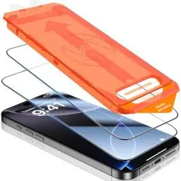 Produktbild: UniqueMe für iPhone 16 Pro Max für Panzerglas - Full Screen TOP Bruchsicherheit 9H Displayschutz für iPhone 16 Pro Max folie Entspiegelte Schutzlas, 2 Stück
