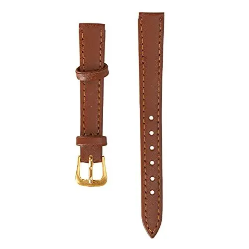 Produktbild: Unisex Universal-Uhrenarmband mit Dornschließe, 12 mm bis 22 mm, optional, breites PU-Leder, Ersatz-Uhrenarmband, Zubehör, braun, Uhrenarmband, Dornschließe, Reparaturwerkzeuge