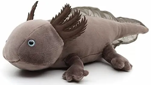 Produktbild: Uni-Toys Original Axolotl (braun-grau) - 32 cm (Länge) - Plüsch-Wassertier - Plüschtier, Kuscheltier