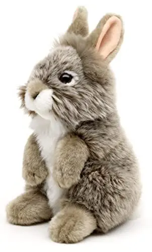 Produktbild: Uni-Toys - Angorakaninchen grau, stehend - 18 cm (Höhe) - Plüsch-Hase, Kaninchen - Plüschtier, Kuscheltier