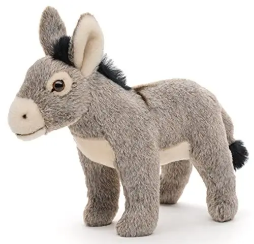 Produktbild: Uni-Toys - Esel grau, stehend - 20 cm (Höhe) - Plüschtier, Kuscheltier