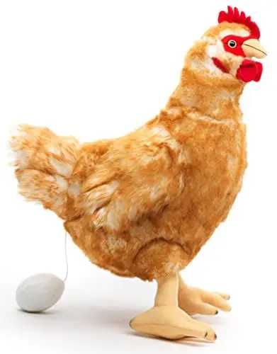 Produktbild: Uni-Toys - Henne braun, mit Ei - 37 cm (Höhe) - Plüsch-Huhn, Vogel - Plüschtier, Kuscheltier