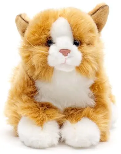 Produktbild: Uni-Toys - Katze rot-braun, liegend - 20 cm (Länge) - Plüsch-Kätzchen - Plüschtier, Kuscheltier