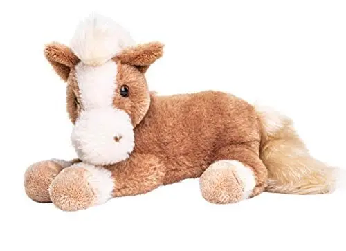 Produktbild: Uni-Toys - Pferd braun, liegend - superweich - 28 cm (Länge) - Plüsch-Pferd, Bauernhoftier - Plüschtier, Kuscheltier