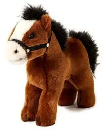 Produktbild: Uni-Toys - Pferd, stehend, braun (ohne Sattel) - 23 cm (Länge) - Plüsch-Pferdchen - Plüschtier, Kuscheltier