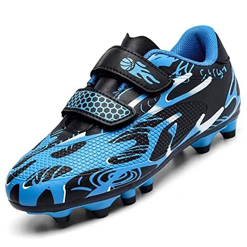 Produktbild: Unitysow Fußballschuhe Jungen Professionelle Fussballschuhe Kinder Athletics Trainingsschuhe Sportschuhe Mädchen Outdoor Spikes Football Schuhe,Blau,Gr.34