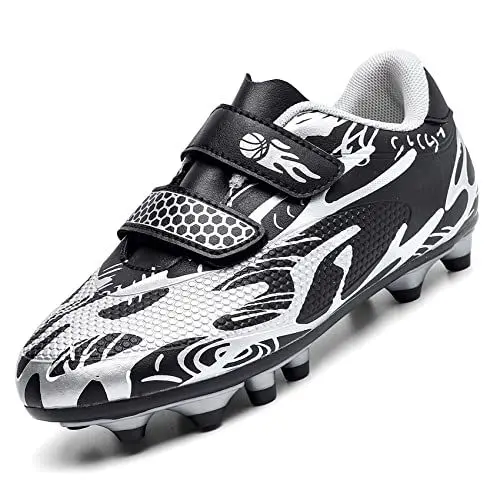 Produktbild: Unitysow Fußballschuhe Jungen Professionelle Fussballschuhe Kinder Athletics Trainingsschuhe Sportschuhe Mädchen Outdoor Spikes Football Schuhe,Schwarz,Gr.33