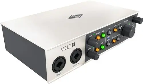 Produktbild: Universal Audio Volt 4 USB Audio Interface zum Aufnehmen, Podcasten und Streamen mit umfangreichem Audiosoftware-Paket