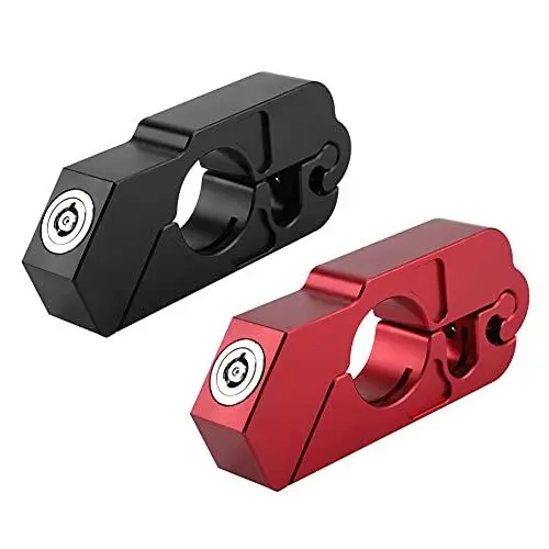 Produktbild: Universal CNC Aluminiumlegierung Motorrad Lenker Bremshebel Schloss Fahrzeugsicherheit für Vorne und Hinten Bremshebelschloss Grip Lock Motorrad (27-38mm)(Schwarz)