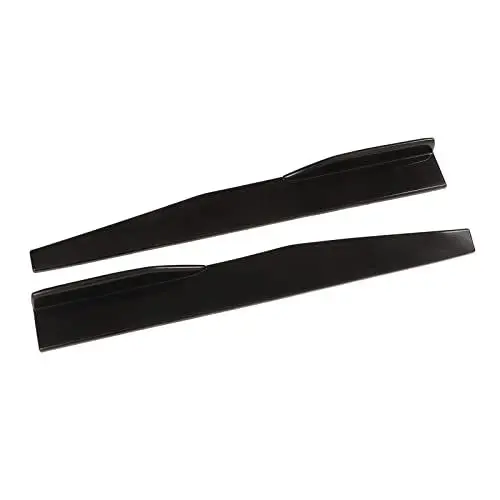 Produktbild: Universal Car Body Styling Seitenschweller, 2 STÜCKE Schwarz Glänzend ABS Verschleißfester Heckseitenschweller für Fahrzeugmodifikationen Seitenkästen und Verkleidungen