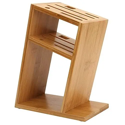 Produktbild: Universal Messer Block Halter Multifunktionale Rack Messer Halter Geneigt Küche Messer Halter Hohl Belüftung Küche Liefert
