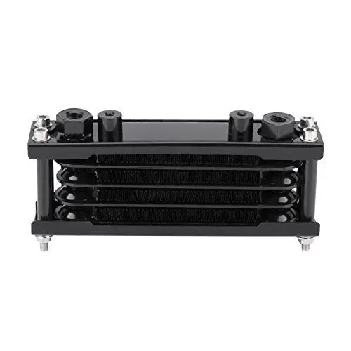 Produktbild: Qiilu Universal Motorrad Motorölkühler Kühler für Motorrad für Dirt Bike Kleiner Universal Motorrad Ölkühler (Schwarz)