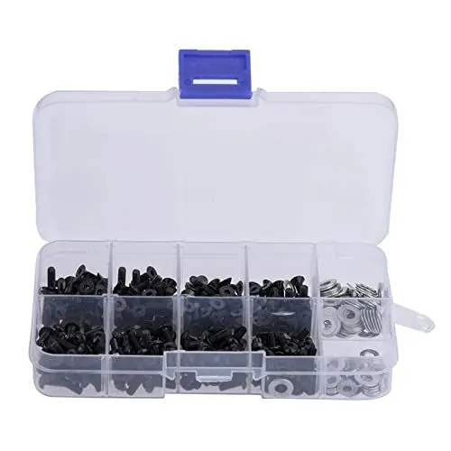 Produktbild: Universal RC Car Screw Kit ,Universal-RC-Schrauben-Set Schrauben-Sortiment-Set Flach- und Rundkopfschrauben-Set Zubehörbox für 1/10 HSP RC-Auto(340pcs), plplaaoo Universal RC Schraubenset