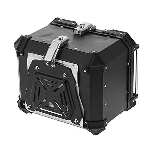 Produktbild: Universal Schwarz 45L Motorrad Abenteuer Aluminiumlegierung Top Case Heckbox Gepäckträger Fit für Motorrad