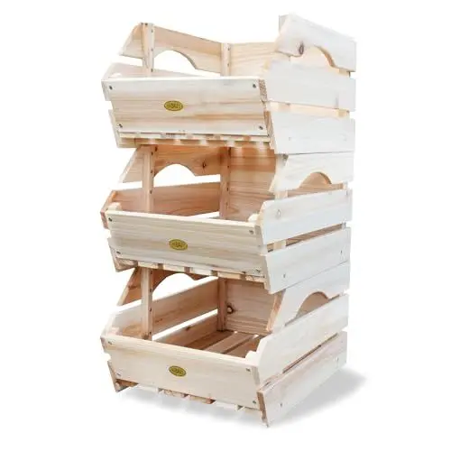 Produktbild: Universal Stapelkiste Massivholz 3er Set