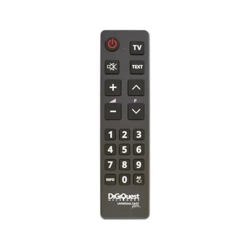 Produktbild: Universal-Fernbedienung Easy für alle Fernseher - Große Tasten für erhöhte Sichtbarkeit. Ideal auch für Hoteleinrichtungen, Krankenhaus. Hält die Einstellungen ohne Batterien bei.