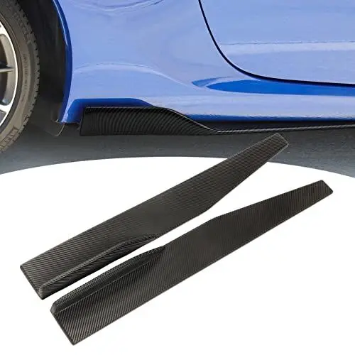 Produktbild: Universal-Karosserie-Styling-Seitenschweller, 2-teiliger Seitenschweller Winglet Carbon-Faser-Stil Auto-Seitenlippen-Winglets-Verlängerungsspoiler Seitenkästen und Verkleidungen