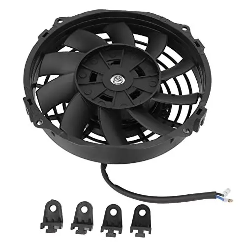 Produktbild: Universal-Kühlerlüfter, 7 Zoll, Schwarz, Universeller Elektrischer Kühlerlüfter, 10 Flügel, Schlanker Lüfter, Push-Pull-Gleichstrom, 12 V für Autos