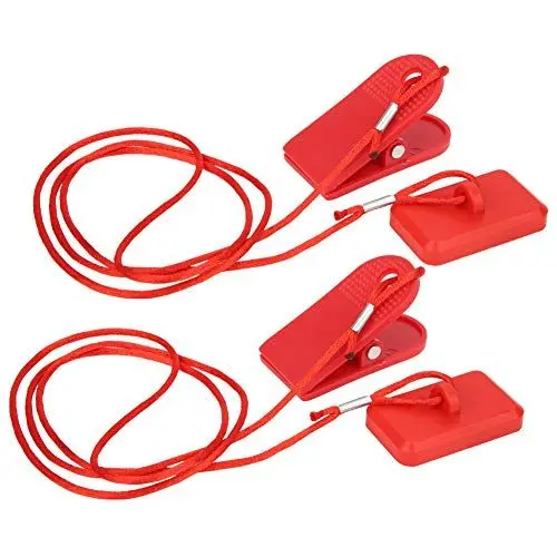 Produktbild: 2 Stück Sicherheitsschalter für Laufband, 5 Stück Universal Laufband Sicherheitsschlüssel Magnetischer Sicherheitsschalter Schloss Laufband Sicherheitsschalter Laufbänder Cardio Training