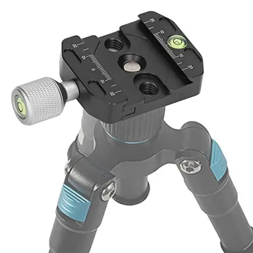Produktbild: Universal-Schnellwechselplatte, Stativ-Kugelkopf, Kugelkopf mit 1/4-Zoll-Schraube, 3/8-Zoll-Gewindehalterung, Schnellwechselklemme, SLR-Kamera, QR-Basiszubehör