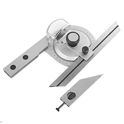 Produktbild: Universal-Winkelmesser 360 Grad 360-Grad-Stahl Universal-Winkelmesser Winkelsucher Messlineal W Lupe Karbonstahl Universal mit Lupe