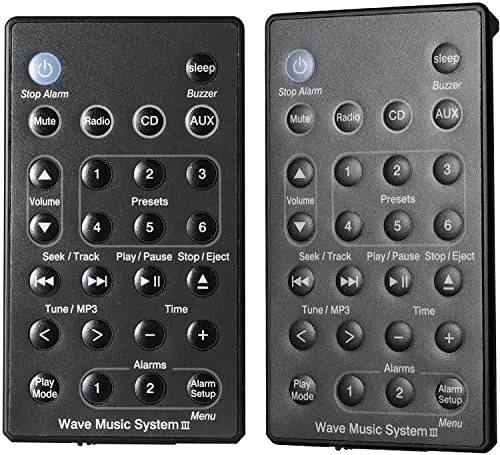 Produktbild: Universelle Ersatzfernbedienung kompatibel mit Bose Sound Touch Wave Music Radio System - System I II III IV (ohne Batterie) (Black)