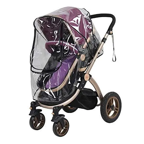 Produktbild: Universeller PVC-Regenschutz Kinderwagen, Wasserdicht, Staub- und Wetterschutz, Kinderwagenzubehör