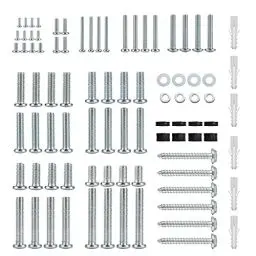 Produktbild: Universelles TV-Montage-Hardware-Kit: Passend für alle Fernseher bis zu 80 Zoll - Inklusive M4 M5 M6 M8 Schrauben Unterlegscheiben & Abstandhalter - Funktioniert mit jeder TV-Wandhalterung | Silber