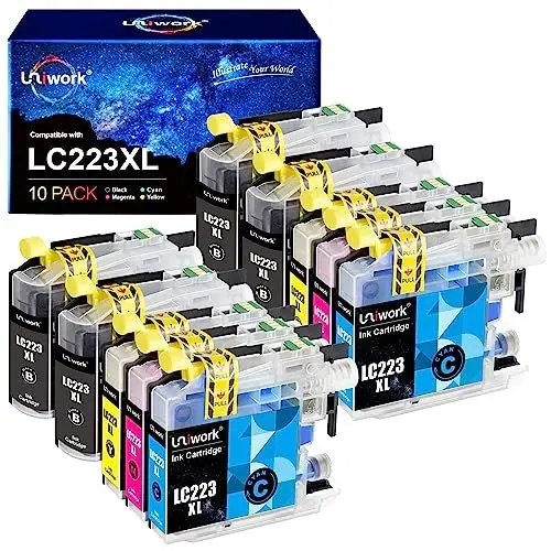 Produktbild: Uniwork LC223 XL Druckerpatronen Kompatibel für Brother LC223 XL Patronen für Brother MFC J5320DW J4420DW J4620DW J480DW J5620DW J5720DW J680DW J4625DW J880DW J5625DW DCP J4120DW J562DW (10er-Pack)