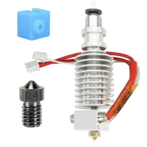 Produktbild: UNIXYZ Upgraded All Metal i3 Mega Hotend für ANYCUBIC i3 MEGA, i3 Mega X, Mega S, Mega Pro V5 J-Head Hot End mit extra 0,4mm gehärtetem Stahl Düse
