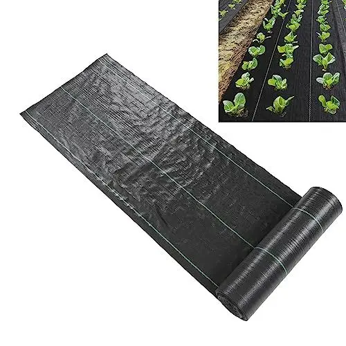 Produktbild: Unkrautfolie Mulchfolie 1.2x90m Anti Unkrautgewebe Bändchengewebe Wasserdurchlässig UV Gartenvlies Unkrautvlies