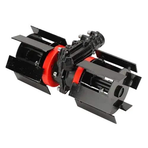 Produktbild: Unkrautrad, Gartenfräse, Grubber, Mini-Rototiller mit Rädern, Universal-Rasenmäher, Zum Entfernen von Unkraut, 9 Zähne, Pflügen, Entferner, Werkzeug für Gartengrasmäher, Pinne