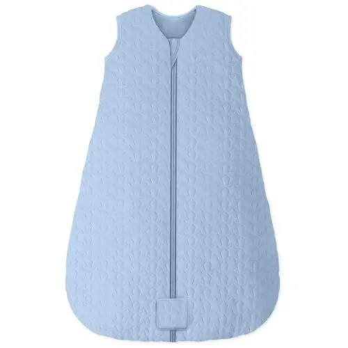 Produktbild: Unnivoll Schlafsack Baby Winter 2,5 Tog Baby Schlafsack 0-6 Monate Baumwolle Babyschlafsack Neugeborene Winterschlafsack Baby Warm und Weich 67 cm für Jungen Mädchen Blau